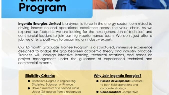Ingentia Energies Graduate Trainee