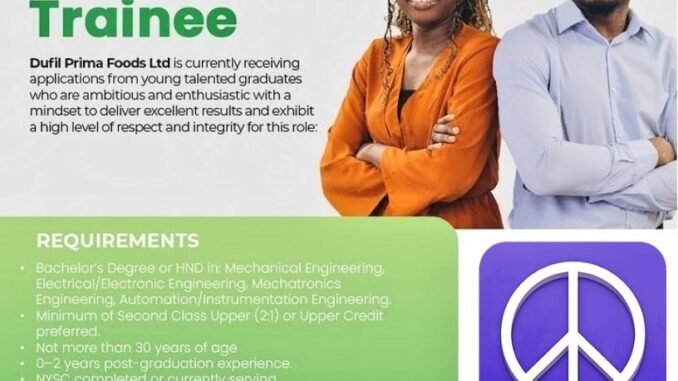 Dufil Graduate Engineer Trainee Recruitment
