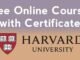 Harvard University Free Online Courses With Free Certificates